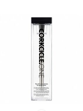 Corkcicle ONE Wine Aerator & Chiller - Clear with Black Accents